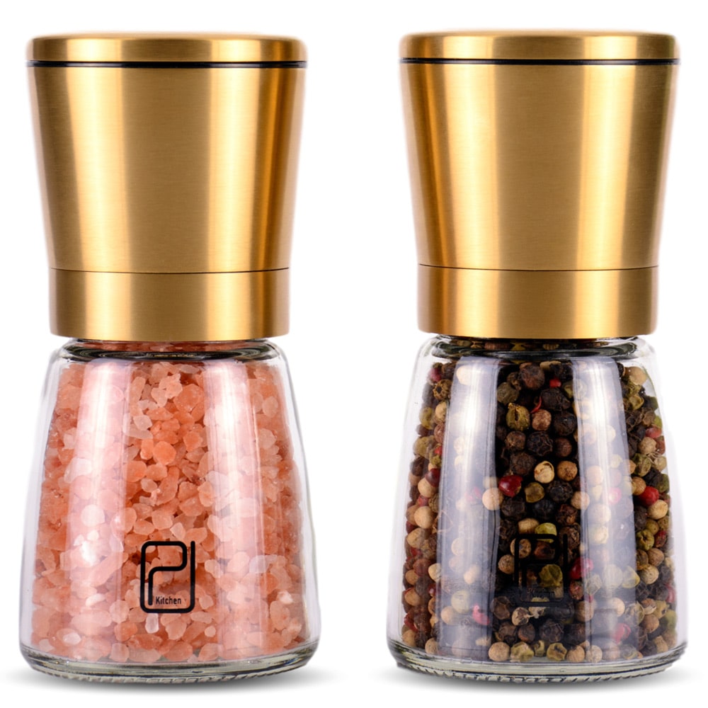 Golden Salt and Pepper Grinder Set