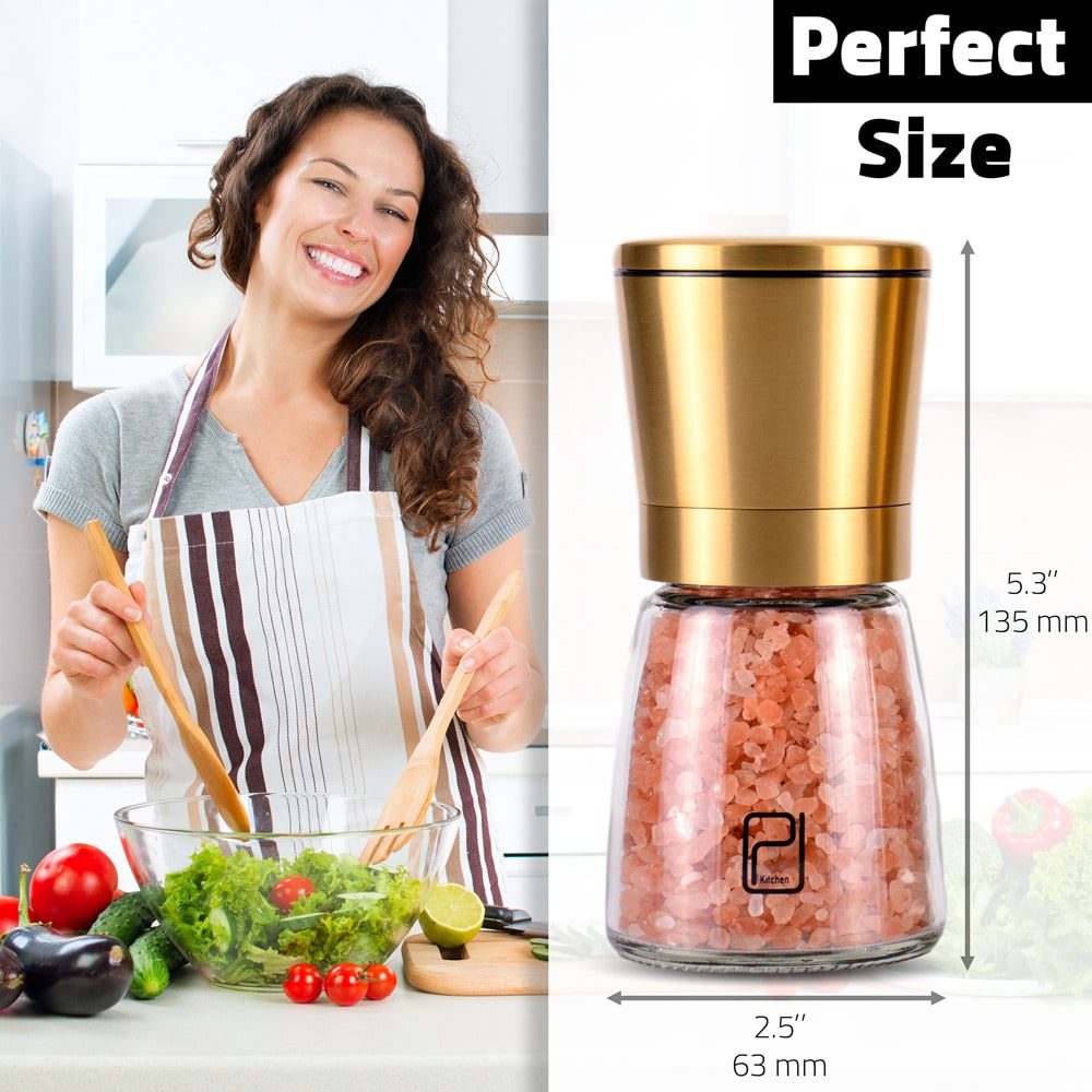 Golden Salt and Pepper Grinder Set