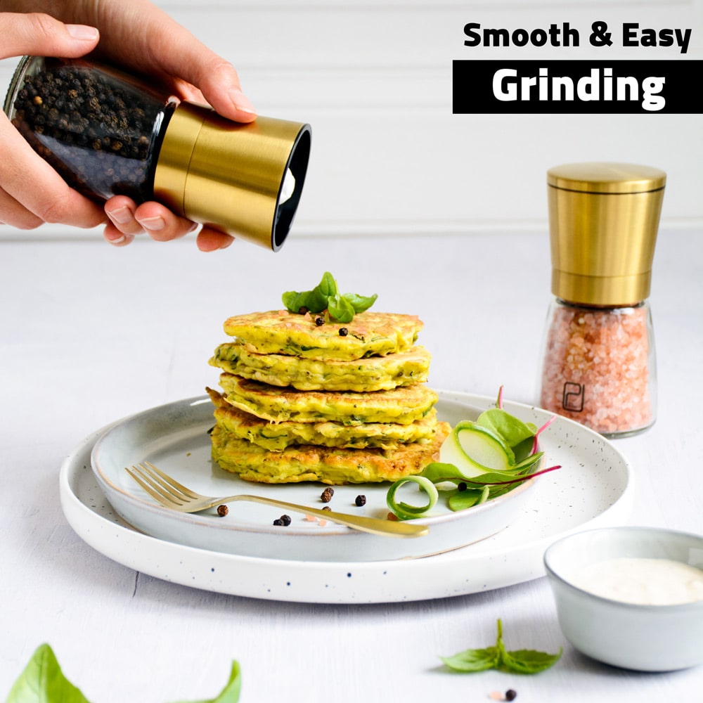 Golden Salt and Pepper Grinder Set